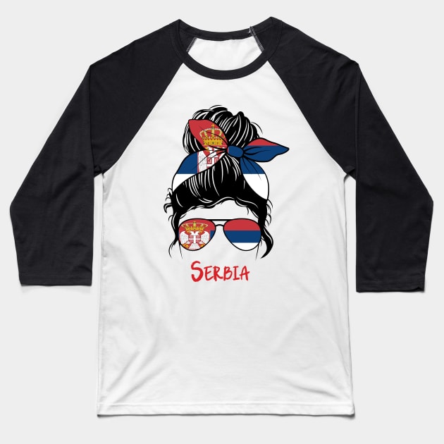 Serbia girl, Serbia Flag, Serbia gift heritage,   Serbian girlfriend, Baseball T-Shirt by JayD World